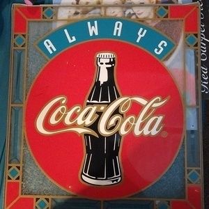 Coke Cola glass sign